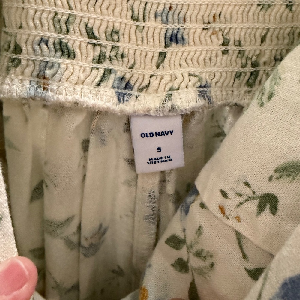 Old Navy Floral Linen Jumpsuit Size Small
